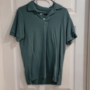 American Eagle green Standard fit polo